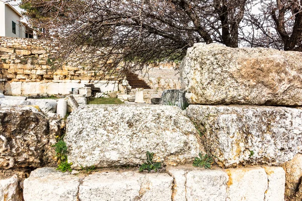 Ruínas Sítio Arqueológico Eleusis Ática Grécia Eleusina Era Conhecida Principalmente — Fotografia de Stock