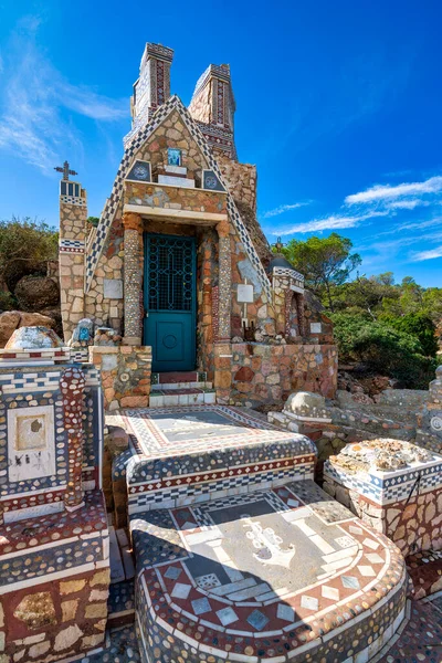Agios Nikolaos Templom Vouliagmeni Öbölben Agios Nikolaos Jól Elrejtett Kis — Stock Fotó