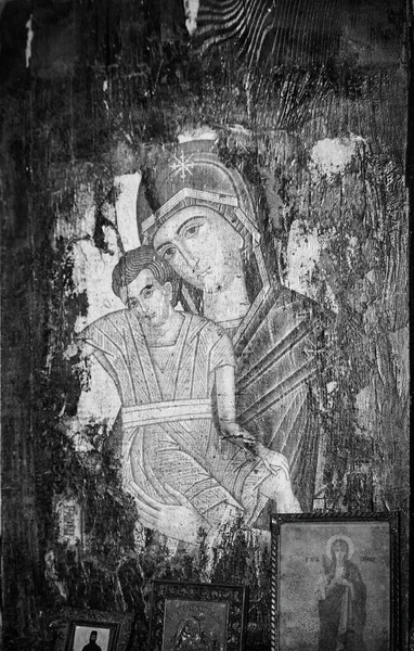 Atina Yunanistan Mart 2023 Yunanistan Penteli Dağındaki Mağara Kilisesinde Bebek — Stok fotoğraf