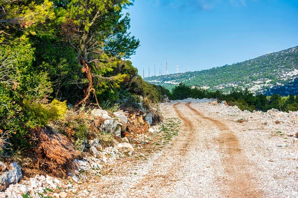 Hymettus Mountain Country Road Athens Attica Greece — Foto Stock