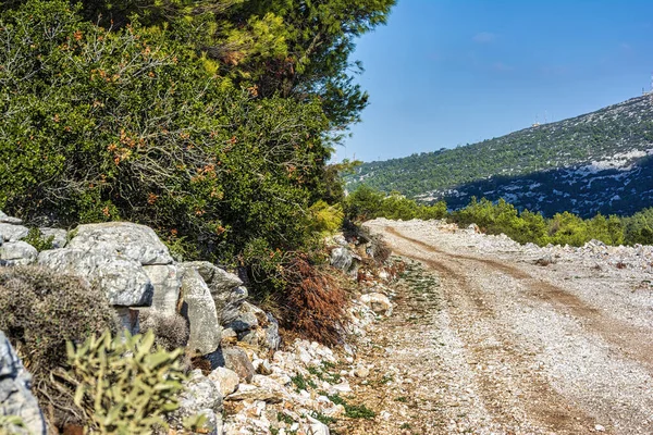 Hymettus Mountain Country Road Athens Attica Greece — Stock Photo, Image