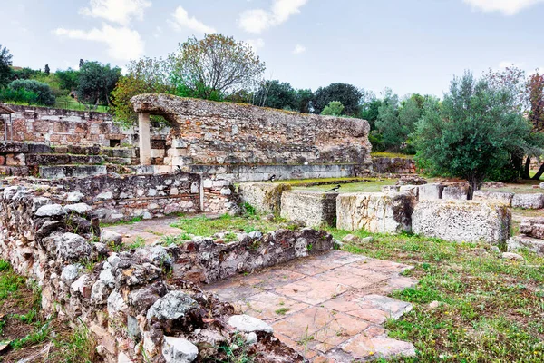 Ruínas Antiga Ágora Atenas Clássica Exemplo Mais Conhecido Uma Antiga — Fotografia de Stock