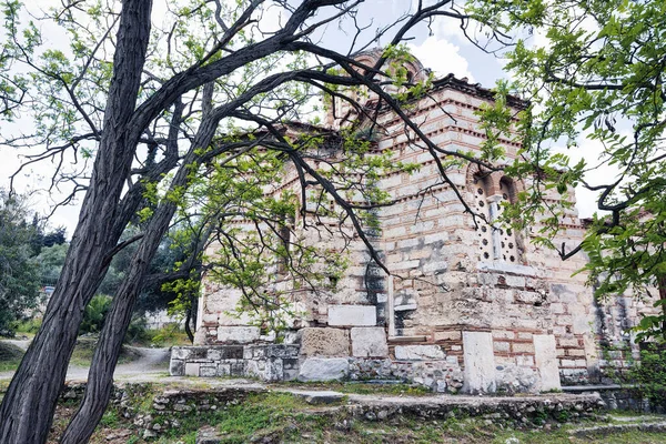 Igreja Dos Santos Apóstolos Antiga Ágora Atenas Grécia Monumento Antiga — Fotografia de Stock