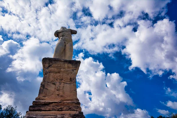 Odeon Agripa Estátua Antiga Ágora Atenas Grécia Exemplo Mais Conhecido — Fotografia de Stock