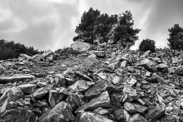 Penteli Dağı Attica Yunanistan Kayalar Taşlar — Stok fotoğraf