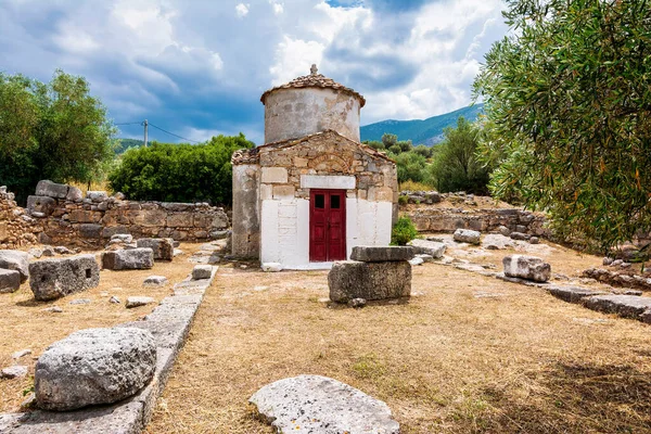 Aigosthena早期基督教大教堂 圣母玛利亚教堂或圣安教堂 希腊阿提卡 — 图库照片