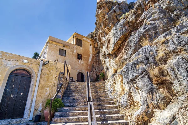 Girit Yunanistan 'ın güneydoğusundaki Moni Kapsa Manastırı - Ierapetra Bölgesi.