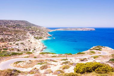 Girit, Yunanistan 'ın doğu kıyısı yakınlarındaki Rocky kıyı şeridi.