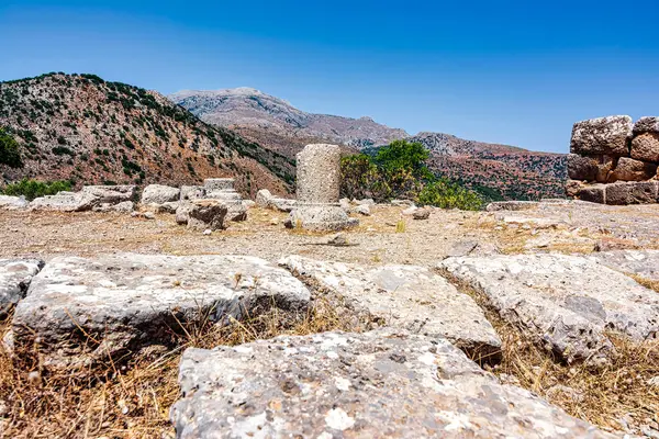 Ruinas Antigua Ciudad Griega Lato 2500 Años Cerca Kritsa Creta — Foto de Stock