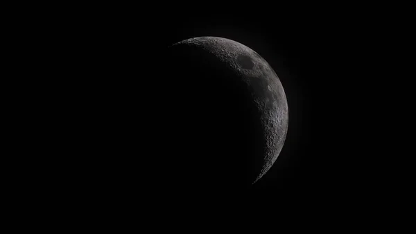 Ayın detaylı bir fotoğrafı (Balmumu, azalan ay))