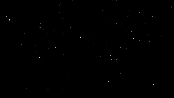 黑色背景上的运动粒子 — 图库视频影像
