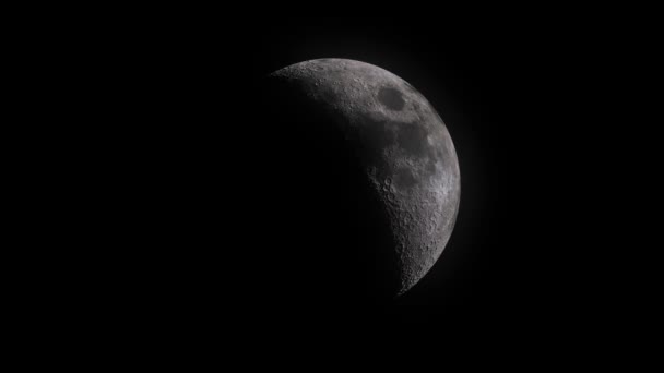 Animación Fases Lunares Encerado Luna Menguante — Vídeo de stock
