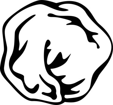 Hamur köftesinin biçimlendirilmiş vektör görüntüsü