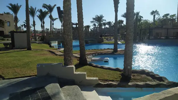 Mısırdaki tatil köyünde havuz