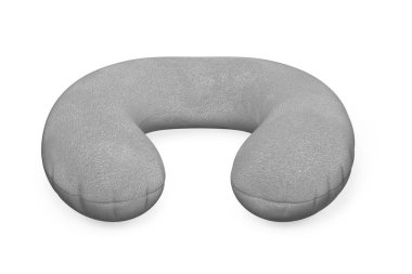 Beyaz Arkaplanda Kadife Seyahat Yastığı