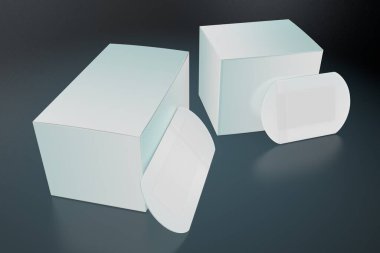 Tıbbi alçılı kutular 3D model