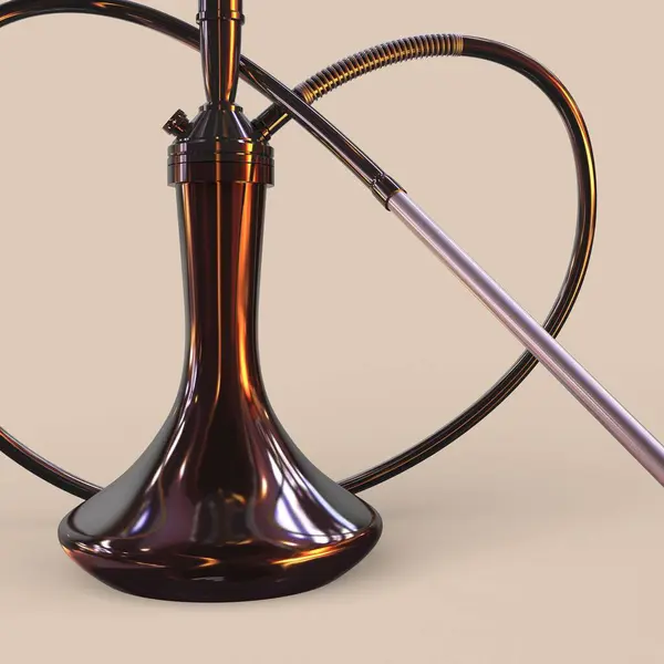 Şeffaf mataralı nargile 3D model.