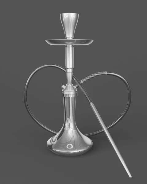 Şeffaf mataralı nargile 3D model.