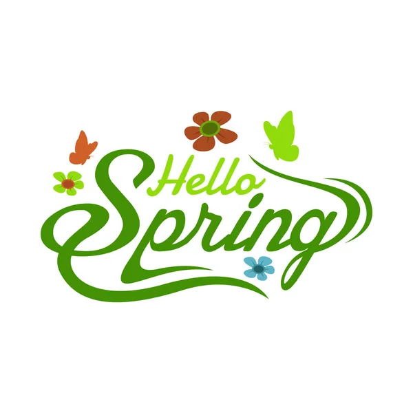 Seasonal Spring Logo Design Vector Fresh Spring Logo Design Flowers — Stock Vector
