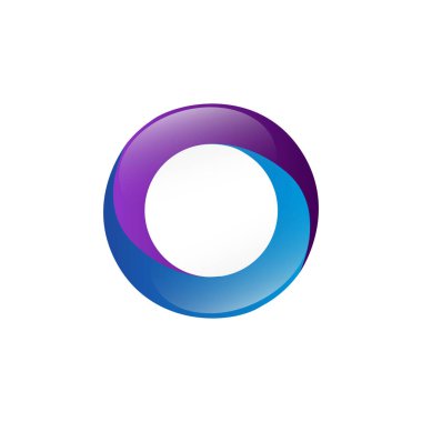 Soyut çember logo tasarımı. Soyut Çember Logosu soyut 3d sarmal renk kesişme arzusu