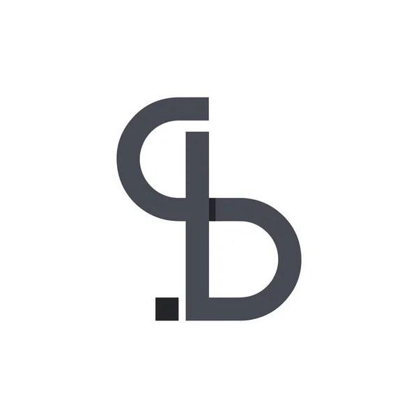 Logo Tanda Huruf Yang Kreatif Kombinasi Huruf Dan Dengan Cara - Stok Vektor