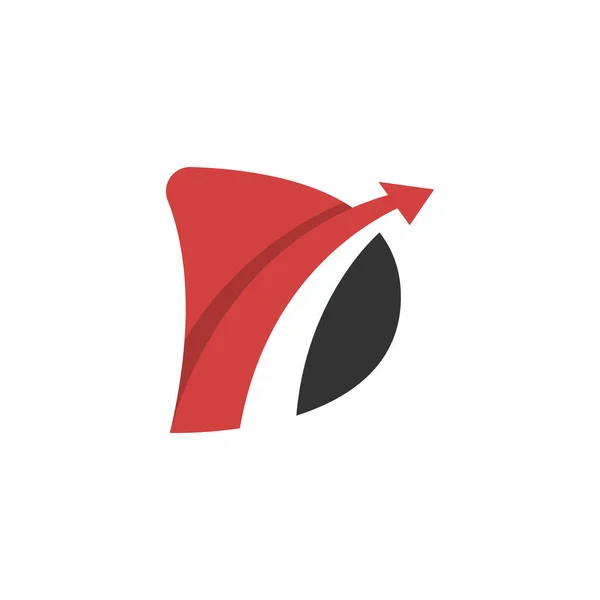 Letra Inicial Con Plantilla Diseño Logotipo Flecha Flecha Letra Icono — Vector de stock