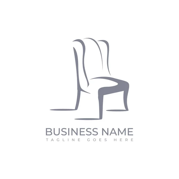 Furniture Chair Company Logo Furniture Chair Icon Logo Design Inspiration — Stock Vector