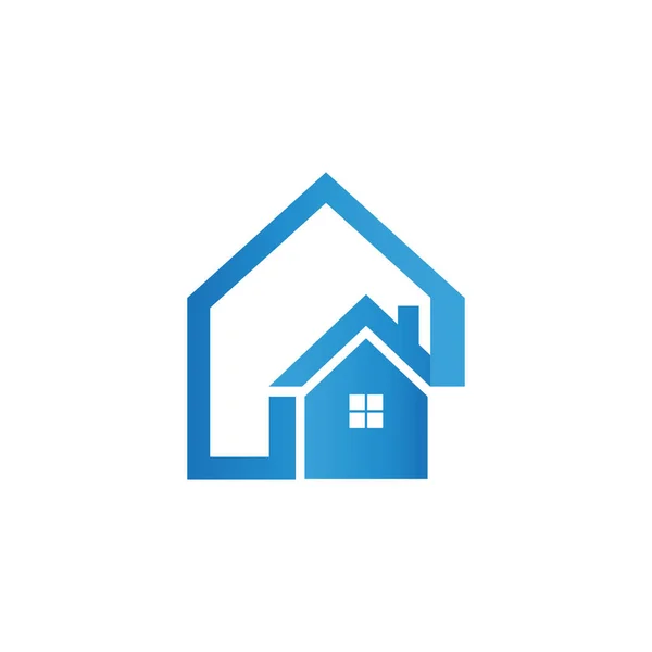 Mercato Immobiliare Logo Design Logo Immobili Line Case Acquirente Venditore — Vettoriale Stock