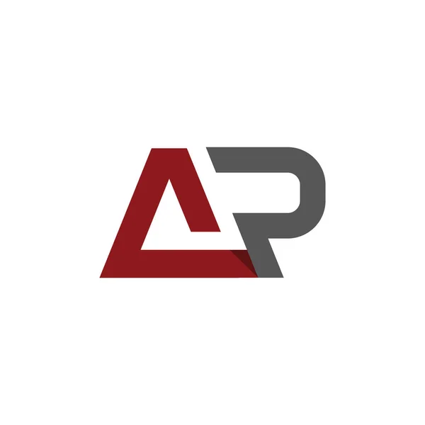 具有创意的现代商业字体矢量模板的初始Ap字母标识 创用摘要信Ap Logo向量 — 图库矢量图片