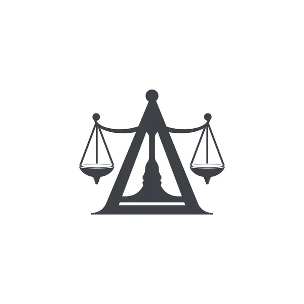 律师事务所标志以首字母为概念 律师事务所标志设计 具有初始A字母的律师事务所标志和判官锤击图像矢量设计 — 图库矢量图片