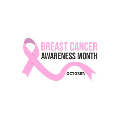 Göğüs kanseri vektör kaligrafi farkındalığı poster tasarımı. Felç Pembesi Kurdelesi Ekim Kanser Farkındalığı Ayı