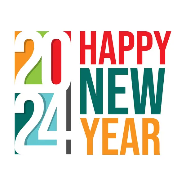 Feliz Año Nuevo 2024 Vector Saludo Feliz Año Nuevo 2024 Vectores De Stock Sin Royalties Gratis