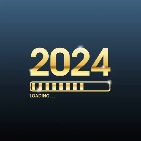 Golden Vector Texto Lujo 2024 Feliz Año Nuevo Diseño Números Vector De Stock