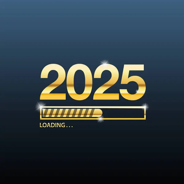 Golden Happy yeni yıl 2025 tasarım vektörü yükleniyor. Arka plan vektör tasarımı görüntüsü yüklenerek yeni mutlu bir 2025 yılı