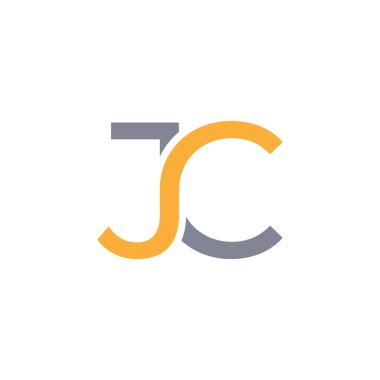 Harf JC monogram logo tasarım vektörü. JC Harf Logosu Tasarım Vektör Şablonu Alfabe İlk Harf JC Logo Tasarımı