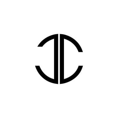 Harf JC monogram logo tasarım vektörü. JC Harf Logosu Tasarım Vektör Şablonu Alfabe İlk Harf JC Logo Tasarımı