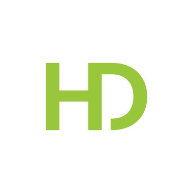 HD Modern Harf Logosu Tasarımı. Düz HD monogram logo şablonu