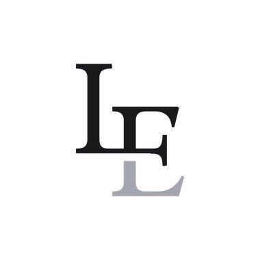 LE Monogram Logo Şablonu vektör resmi. LE Logo Tasarımı Yaratıcı ve Modern Logo Tasarımı
