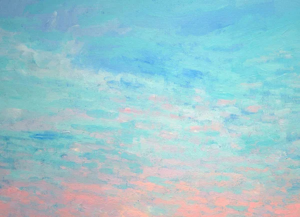 Absztrakt Kék Rózsaszín Akril Festmény Vászon Textúra Háttér — Stock Fotó