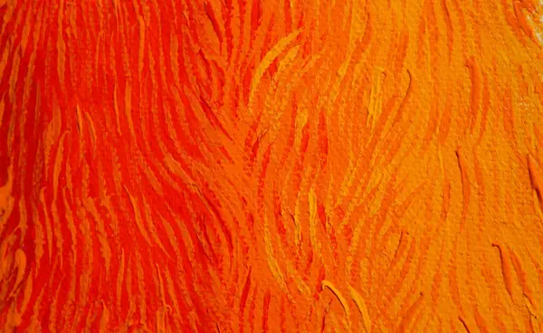 橙色阴影笔画抽象的艺术背景 笔刷纹理 画布上丙烯酸绘画的碎片 — 图库照片
