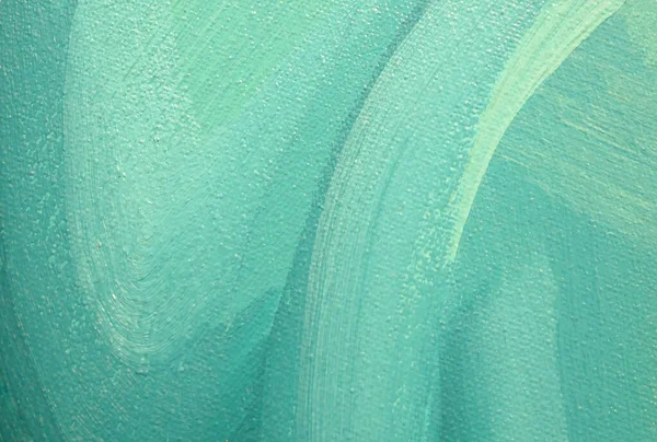 Fondo Abstracto Pinturas Verdes Con Pinceladas Textura Lienzo —  Fotos de Stock
