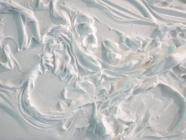 Soyut sanat arkaplan fırça darbeleri, fırça dokusu, tuval zemin üzerinde akrilik beyaz boya parçası