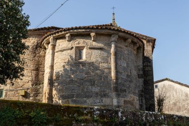 Bir Ponte Ulla, İspanya. Santa Maria Magdalena Kilisesi, Galiçya Barok Katolik Tapınağı.