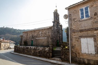 Bir Ponte Ulla, İspanya. Santa Maria Magdalena Kilisesi, Galiçya Barok Katolik Tapınağı.