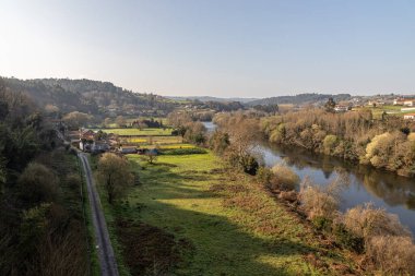 Bir Ponte Ulla, İspanya. Ulla nehri Vedra 'dan geçerken