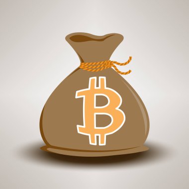 Koyu Kahverengi Bitcoin Para Çantası