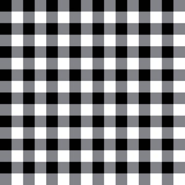 Siyah ve Gri Ekose Kumaş Deseni