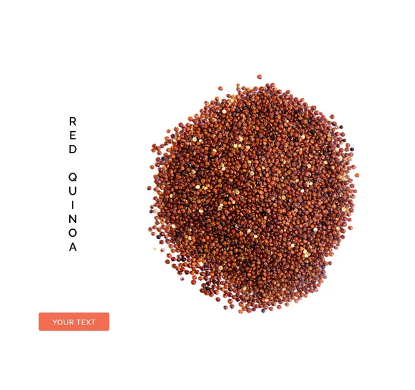 Kreatív Elrendezés Készült Quinoa Fehér Hátterű Élelmiszer Koncepció — Stock Fotó