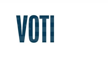 Oylayın. Seçim konsepti. Tatil animasyonu. Hareketli grafik tasarım. 4K, HD döngü görüntüleri