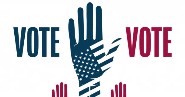 Szavazz Választási Koncepció Ünnepi Animáció Mozgóképgrafikai Tervezés Hurok Felvétel — Stock videók